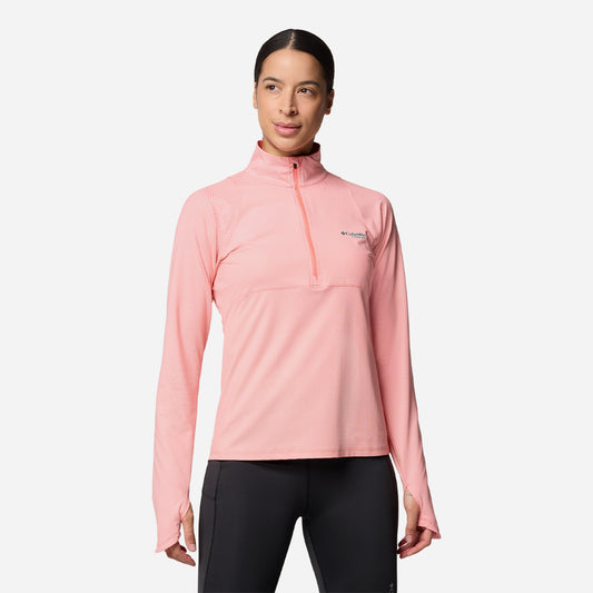 Áo Thun Dài Tay Nữ Columbia Summit Valley™ Half Zip - Hồng - Supersports Vietnam