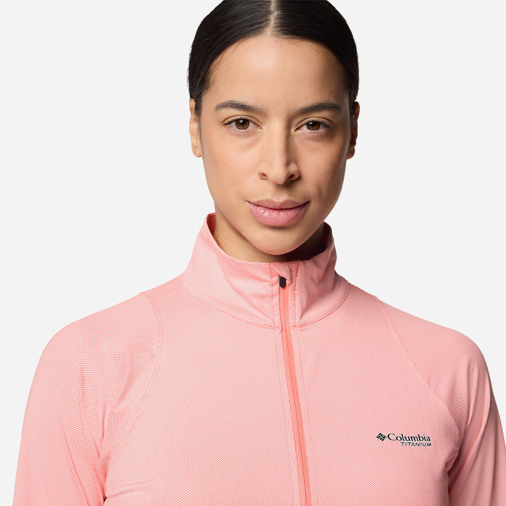 Áo Thun Dài Tay Nữ Columbia Summit Valley™ Half Zip - Hồng - Supersports Vietnam
