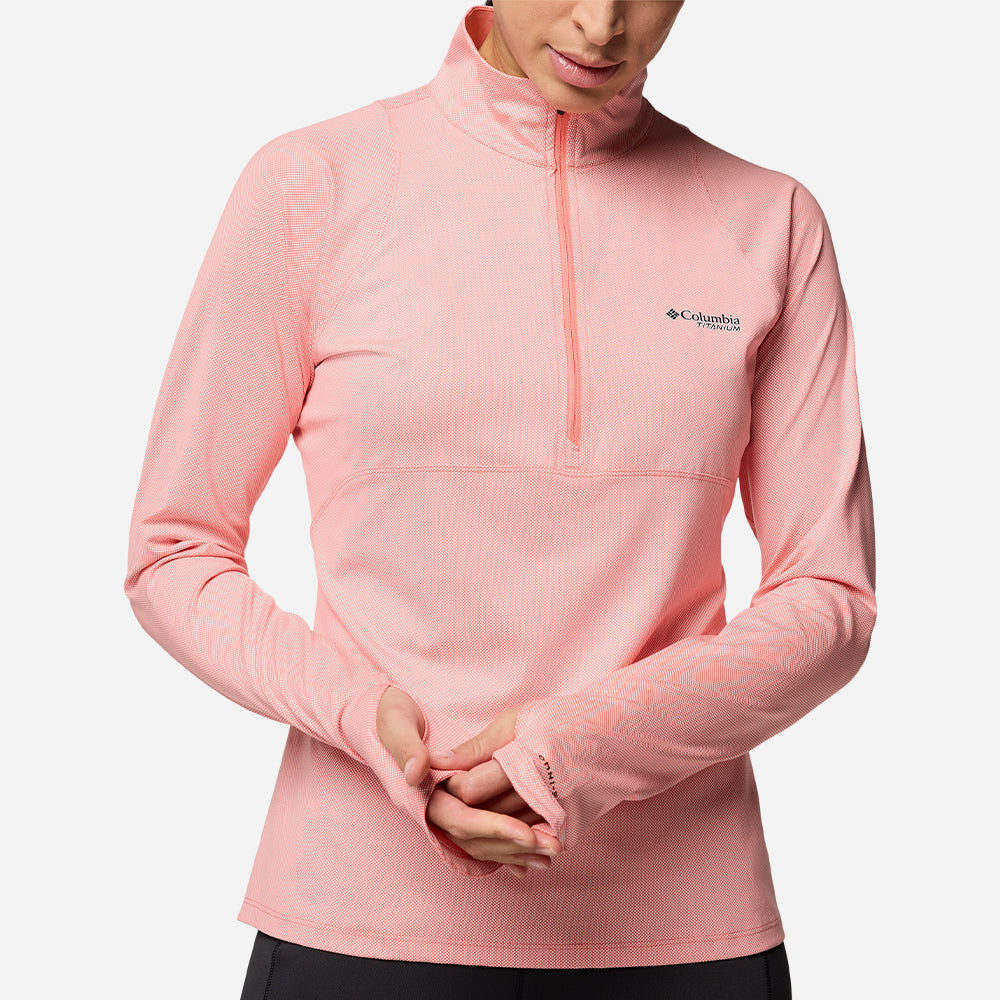 Áo Thun Dài Tay Nữ Columbia Summit Valley™ Half Zip - Hồng - Supersports Vietnam