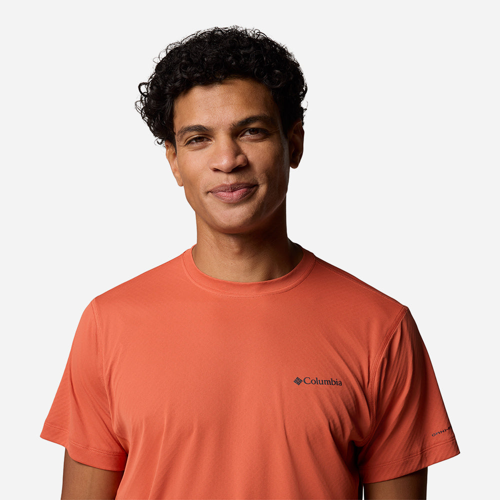 Áo Thun Tay Ngắn Nam Columbia Zero Rules™ Light Short Sleeve Crew - Cam - Supersports Vietnam