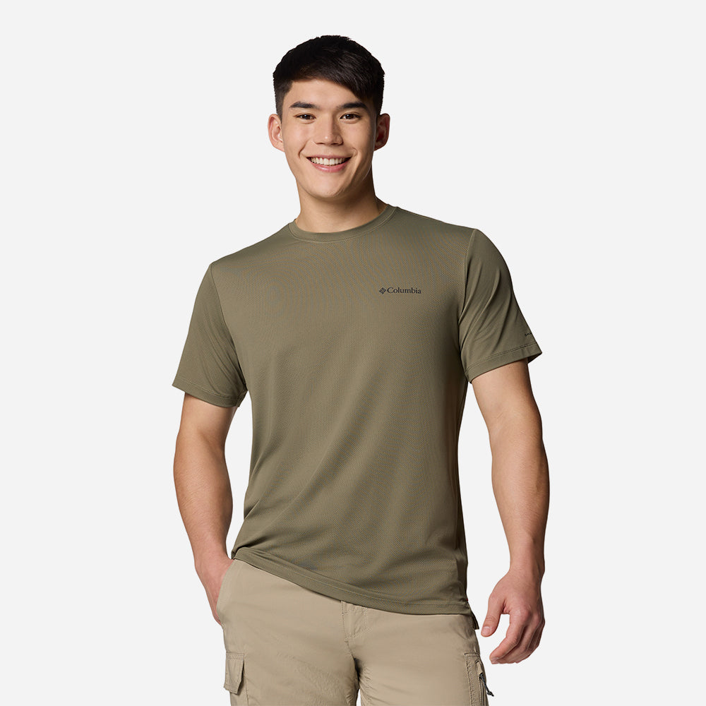Áo Thun Nam Columbia Tech Trail™ Utility Short Sleeve Crew - Xanh Quân Đội - Supersports Vietnam