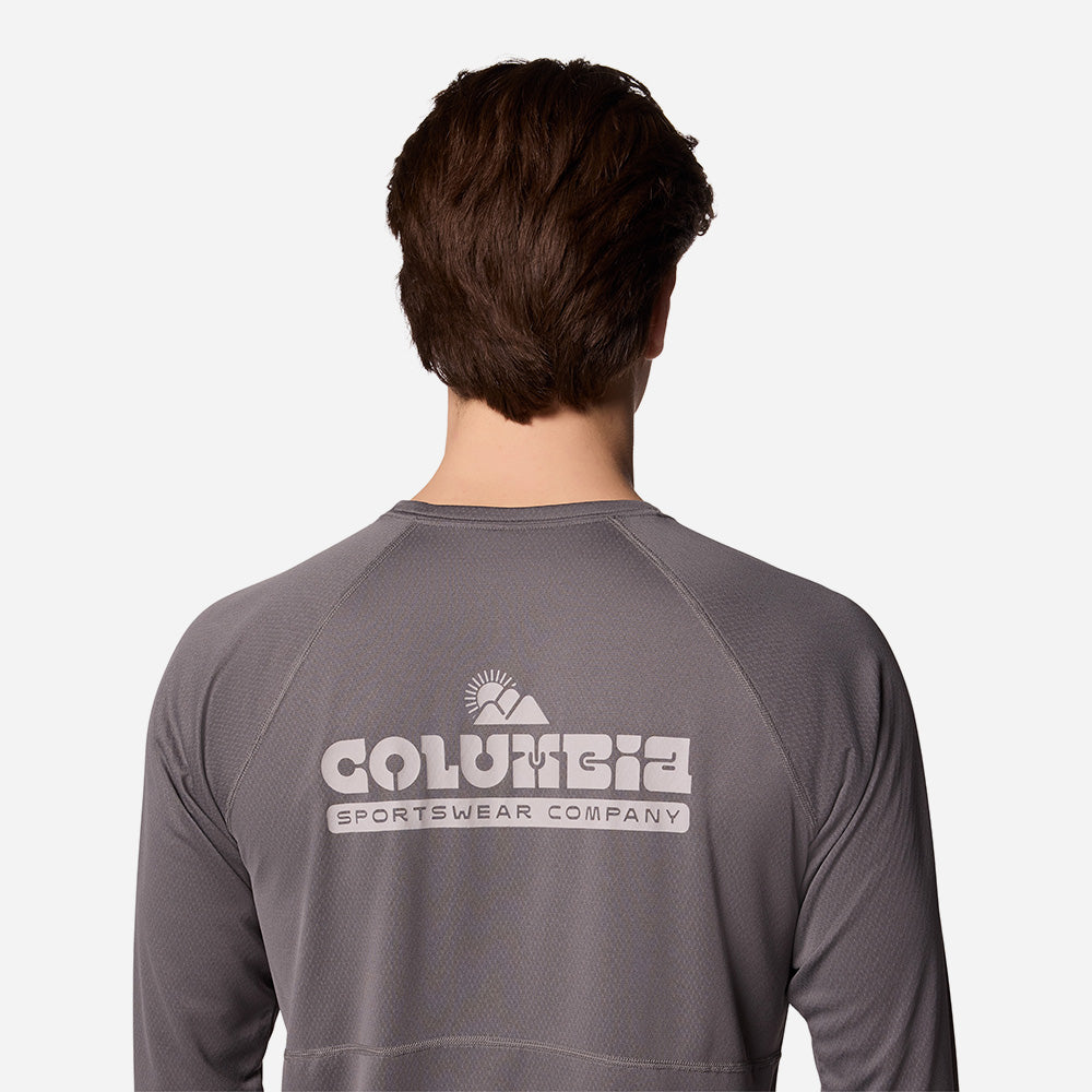 Áo Thun Dài Tay Nam Columbia Alpine Chill™ Pro Graphic Long Sleeve Crew - Nâu - Supersports Vietnam
