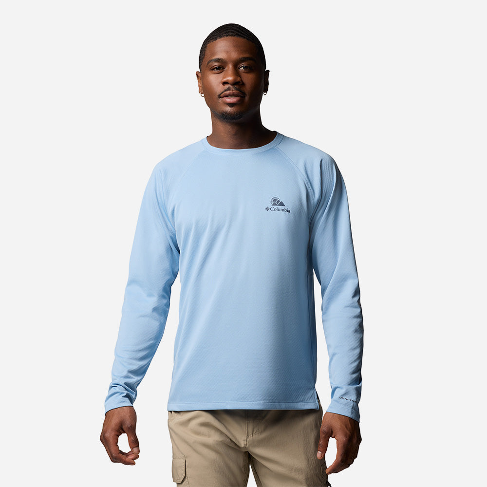 Áo Thun Dài Tay Nam Columbia Alpine Chill™ Pro Graphic Long Sleeve Crew - Xanh Dương - Supersports Vietnam