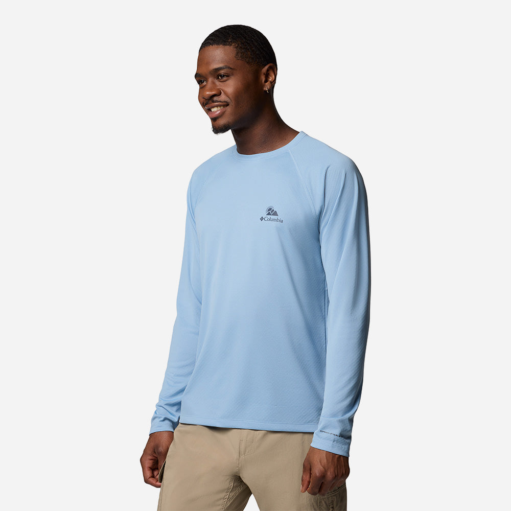 Áo Thun Dài Tay Nam Columbia Alpine Chill™ Pro Graphic Long Sleeve Crew - Xanh Dương - Supersports Vietnam
