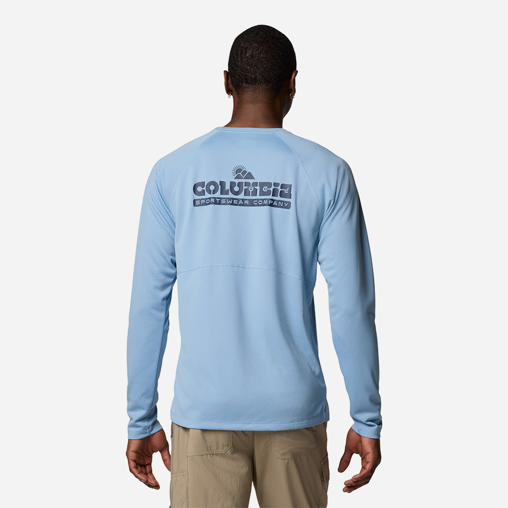 Áo Thun Dài Tay Nam Columbia Alpine Chill™ Pro Graphic Long Sleeve Crew - Xanh Dương - Supersports Vietnam