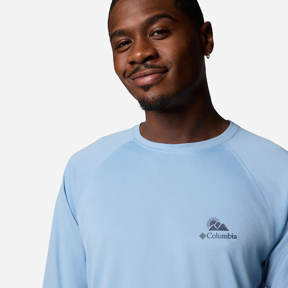 Áo Thun Dài Tay Nam Columbia Alpine Chill™ Pro Graphic Long Sleeve Crew - Xanh Dương - Supersports Vietnam
