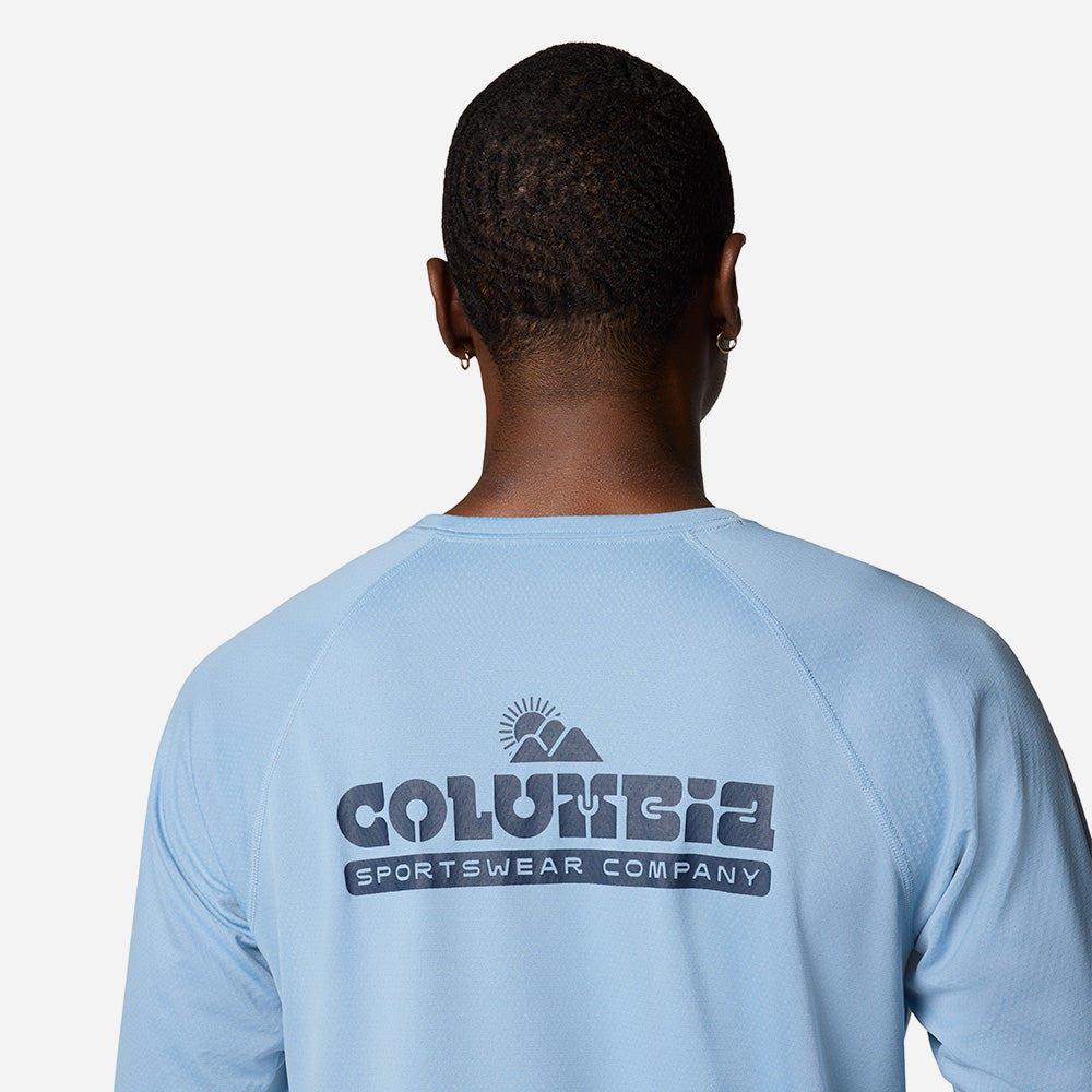 Áo Thun Dài Tay Nam Columbia Alpine Chill™ Pro Graphic Long Sleeve Crew - Xanh Dương - Supersports Vietnam