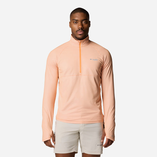 Áo Thun Dài Tay Nam Columbia Summit Valley™ Half Zip - Cam San Hô - Supersports Vietnam