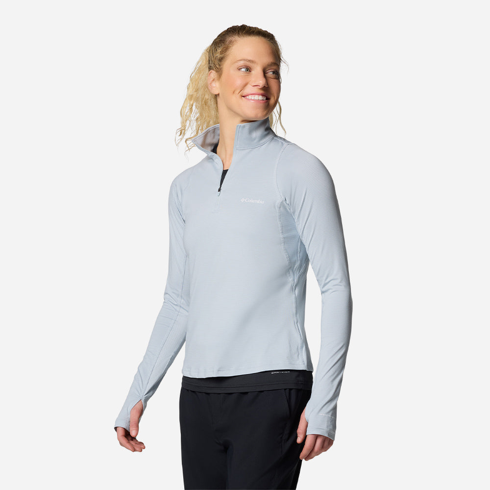 Women's Columbia Weekend Ascent™ Half Zip Long Sleeve Tee - Blue