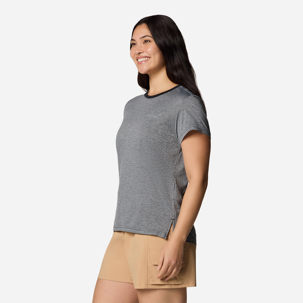 Áo Thun Tay Ngắn Nữ Columbia Bluevista Hill™ Short Sleeve Crew - Xám - Supersports Vietnam