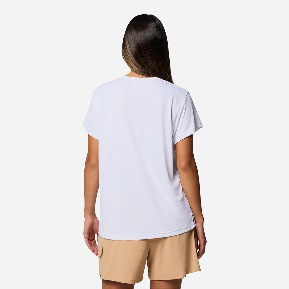 Áo Thun Tay Ngắn Nữ Columbia Bluevista Hill™ Short Sleeve Crew - Trắng - Supersports Vietnam