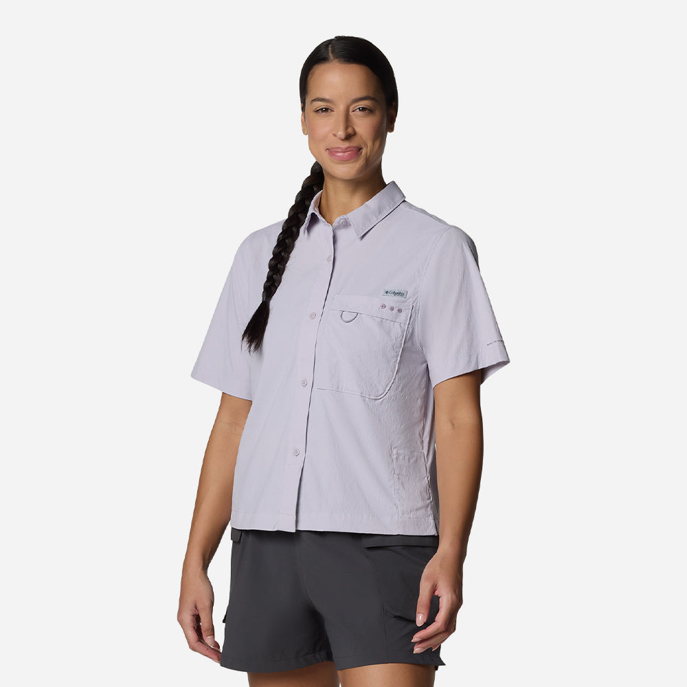 Áo Sơ Mi Tay Ngắn Nữ Columbia Wild Cast™ Short Sleeve - Tím - Supersports Vietnam