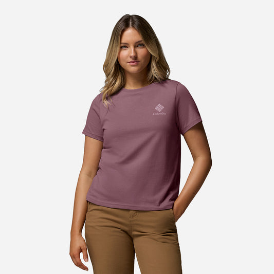 Áo Thun Nữ Columbia Rolling Bend™ Graphic Short Sleeve - Tím - Supersports Vietnam