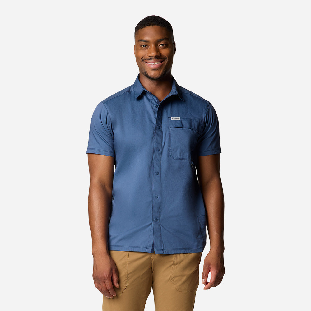 Áo Sơ Mi Tay Ngắn Nam Columbia Landroamer™ Twill Short Sleeve - Xanh Dương - Supersports Vietnam