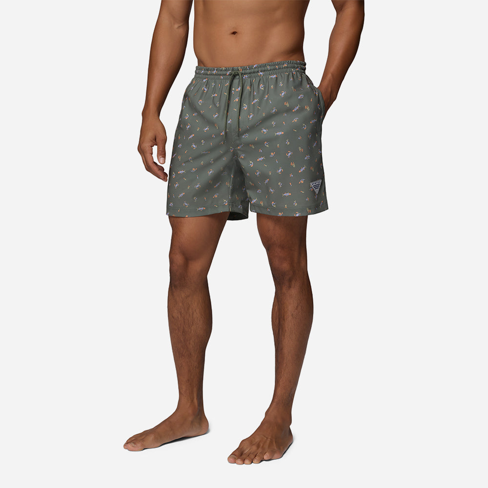 Quần Ngắn Thể Thao Nam Columbia Pfg Rambler™ Printed Water - Xám - Supersports Vietnam