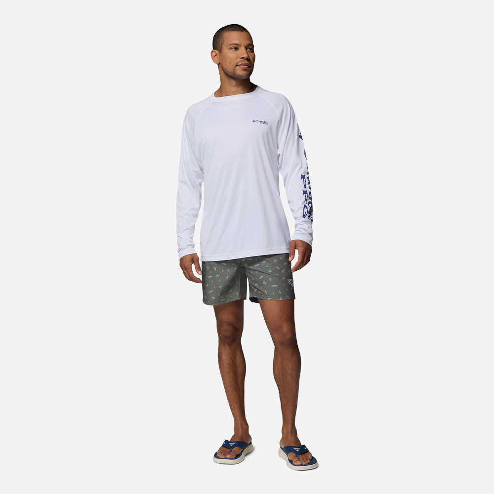 Quần Ngắn Thể Thao Nam Columbia Pfg Rambler™ Printed Water - Xám - Supersports Vietnam