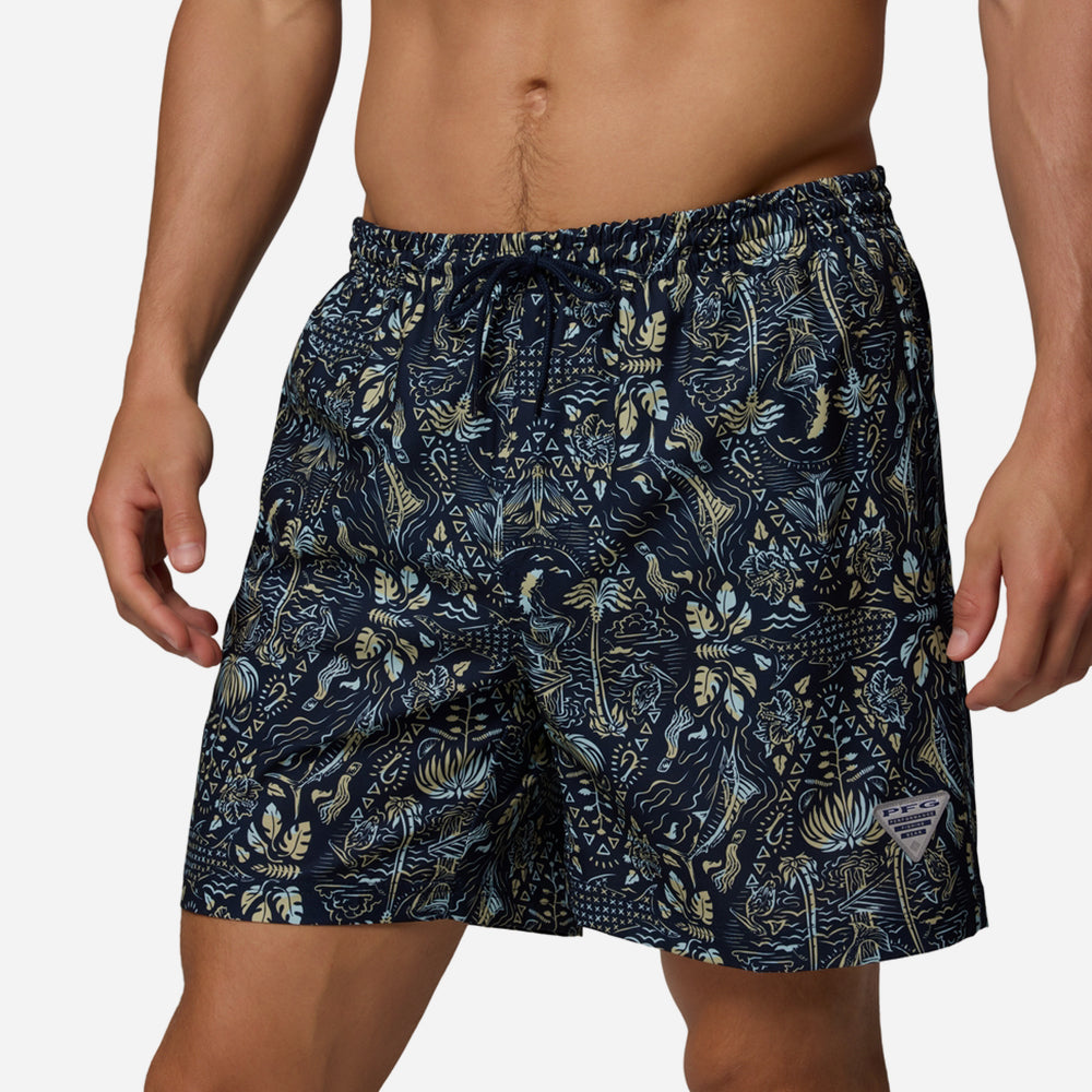 Quần Ngắn Thể Thao Nam Columbia Pfg Rambler™ Printed Water - Xanh Navy - Supersports Vietnam
