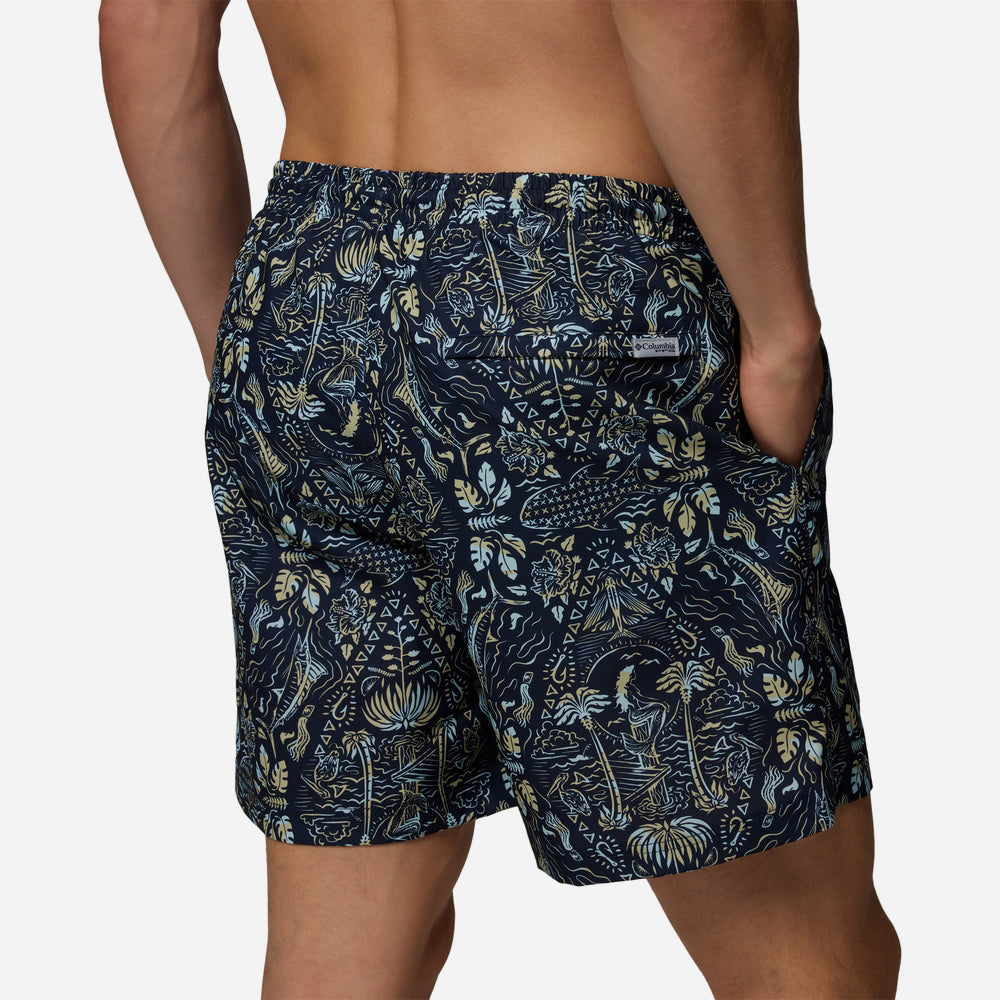 Quần Ngắn Thể Thao Nam Columbia Pfg Rambler™ Printed Water - Xanh Navy - Supersports Vietnam