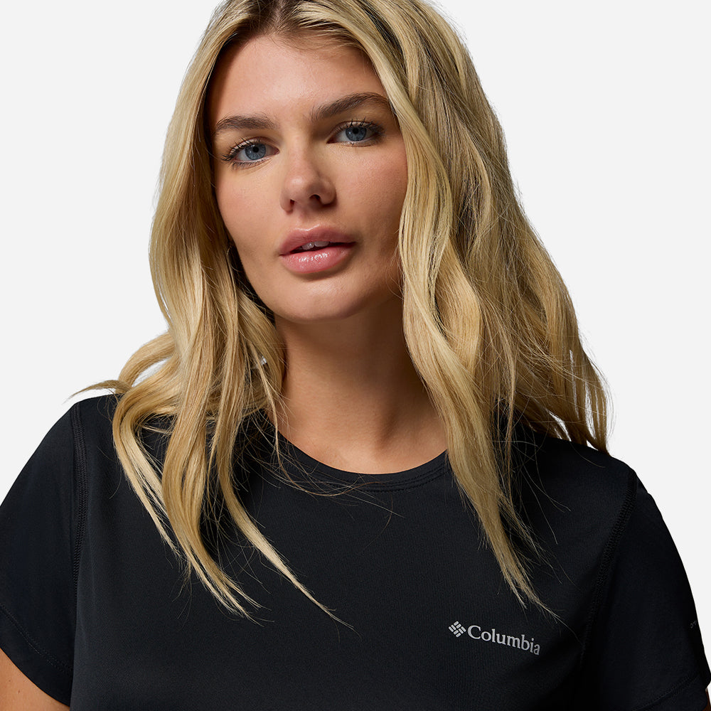 Áo Thun Tay Ngắn Nữ Columbia Zero Rules™ Light Short Sleeve Crew - Đen - Supersports Vietnam
