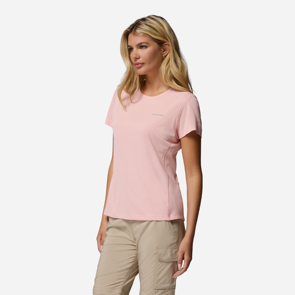 Áo Thun Tay Ngắn Nữ Columbia Zero Rules™ Light Short Sleeve Crew - Hồng - Supersports Vietnam