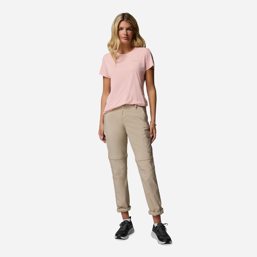 Áo Thun Tay Ngắn Nữ Columbia Zero Rules™ Light Short Sleeve Crew - Hồng - Supersports Vietnam