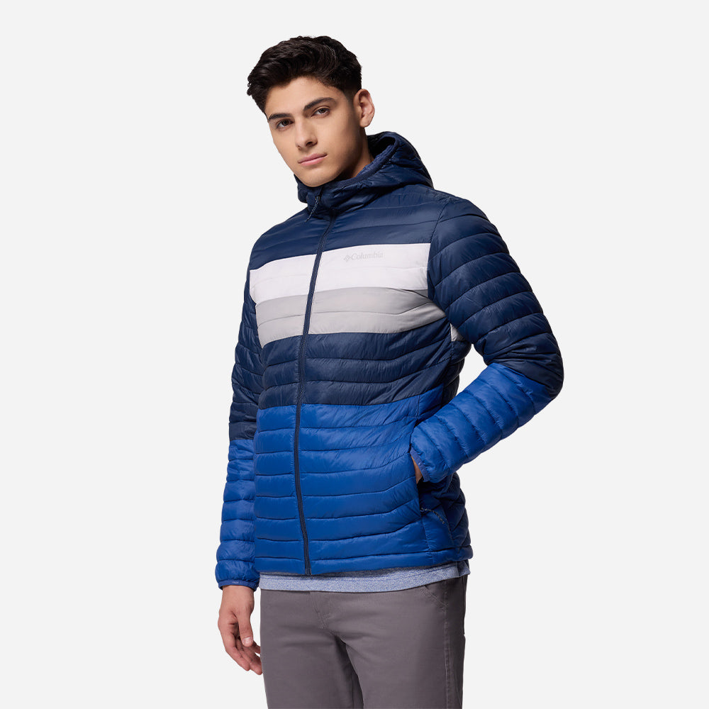 Áo Khoác Nam Columbia Powder Pass™ Hooded - Xanh Dương - Supersports Vietnam