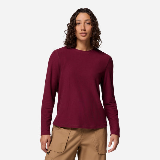 Áo Thun Nữ Columbia Brea Falls™ Grid Crew - Đỏ - Supersports Vietnam