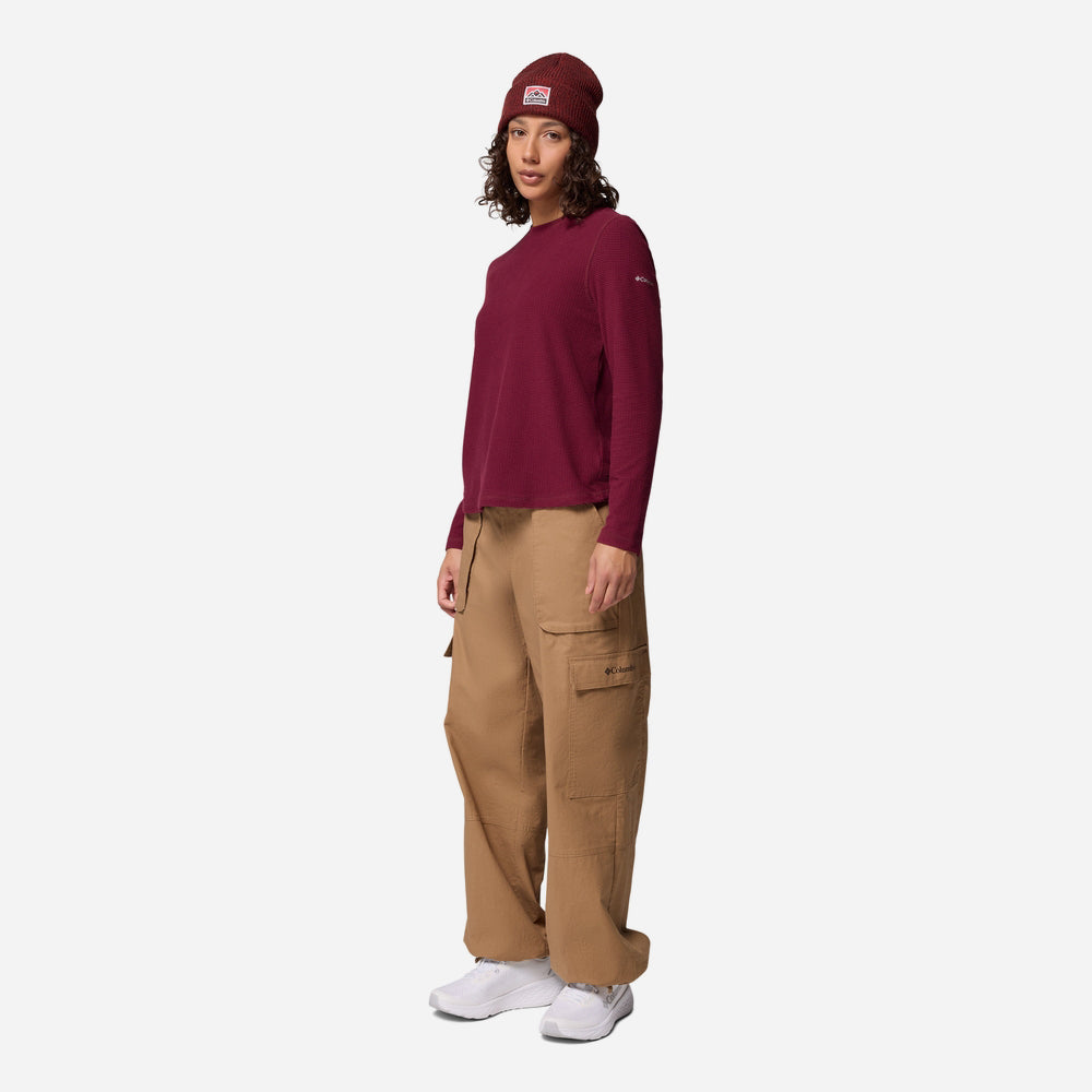 Áo Thun Nữ Columbia Brea Falls™ Grid Crew - Đỏ - Supersports Vietnam