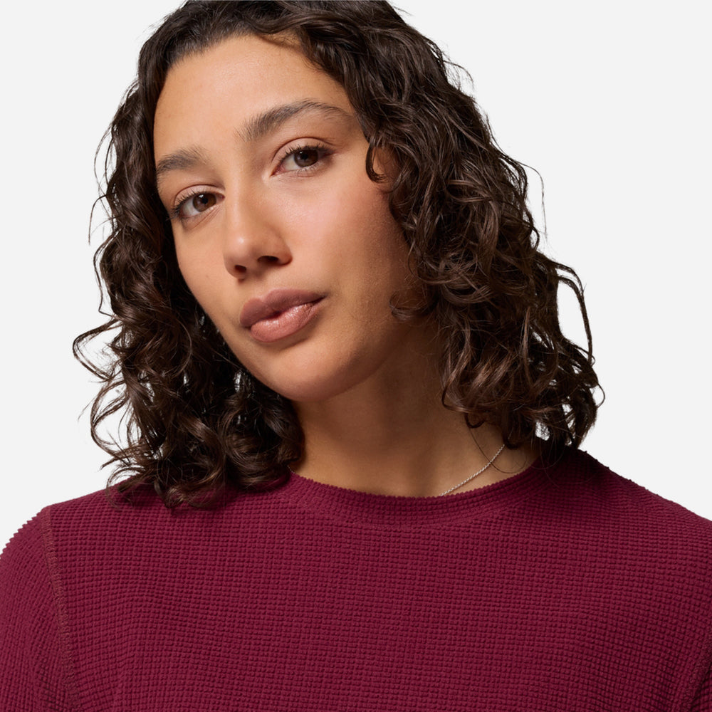 Áo Thun Nữ Columbia Brea Falls™ Grid Crew - Đỏ - Supersports Vietnam