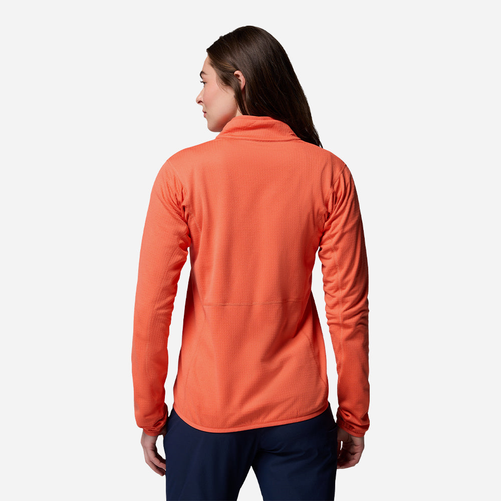 Áo Khoác Nữ Columbia Essential Hike Grid Fleece Full Zip - Cam - Supersports Vietnam