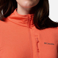 Áo Khoác Nữ Columbia Essential Hike Grid Fleece Full Zip - Cam - Supersports Vietnam