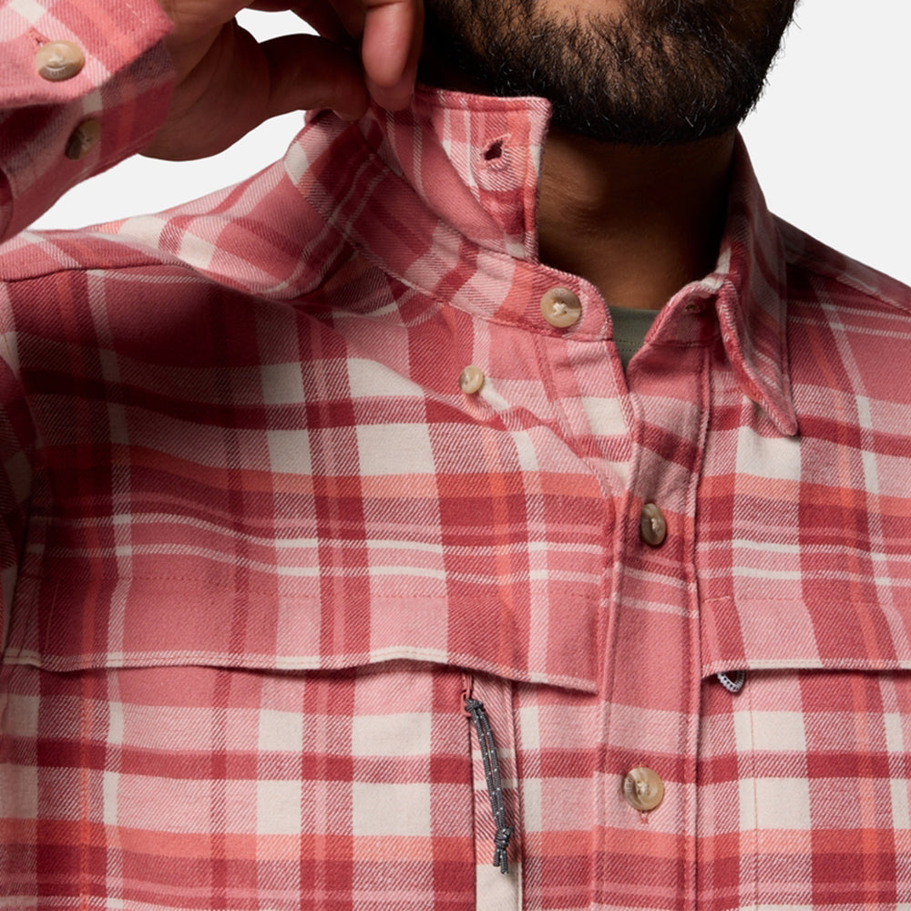 Áo Sơ Mi Tay Dài Nam Columbia Pfg Wild Cast Flannel - Hồng - Supersports Vietnam
