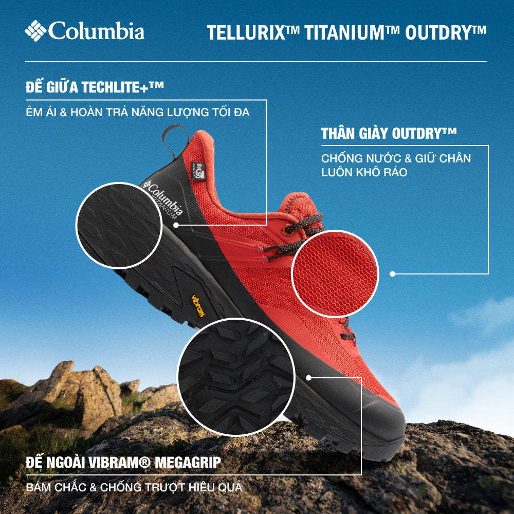 Giày Leo Núi Nữ Columbia Tellurix™ Titanium™ Outdry™ - Đỏ - Supersports Vietnam