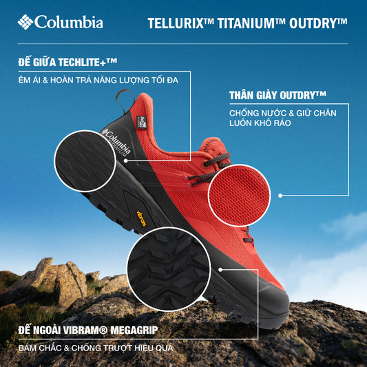 Giày Leo Núi Nữ Columbia Tellurix™ Titanium™ Outdry™ - Đỏ - Supersports Vietnam