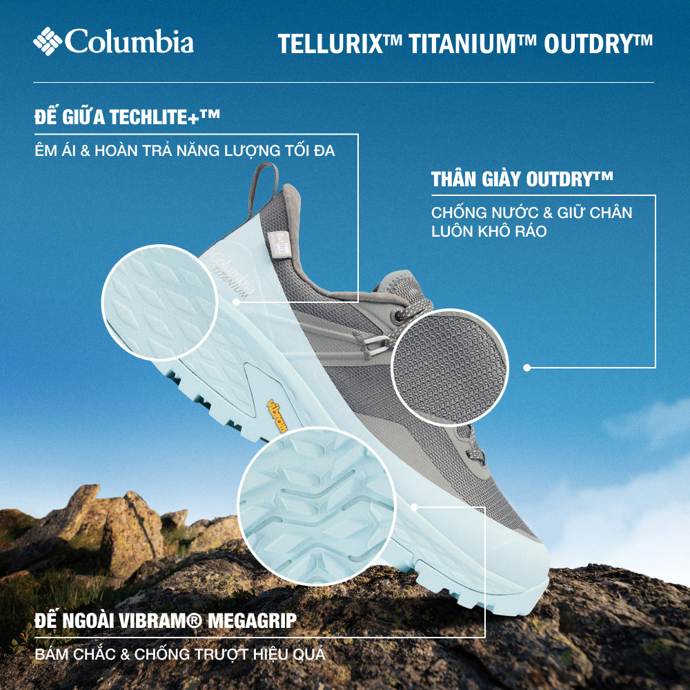 Giày Leo Núi Nữ Columbia Tellurix™ Titanium™ Outdry™ - Xám - Supersports Vietnam