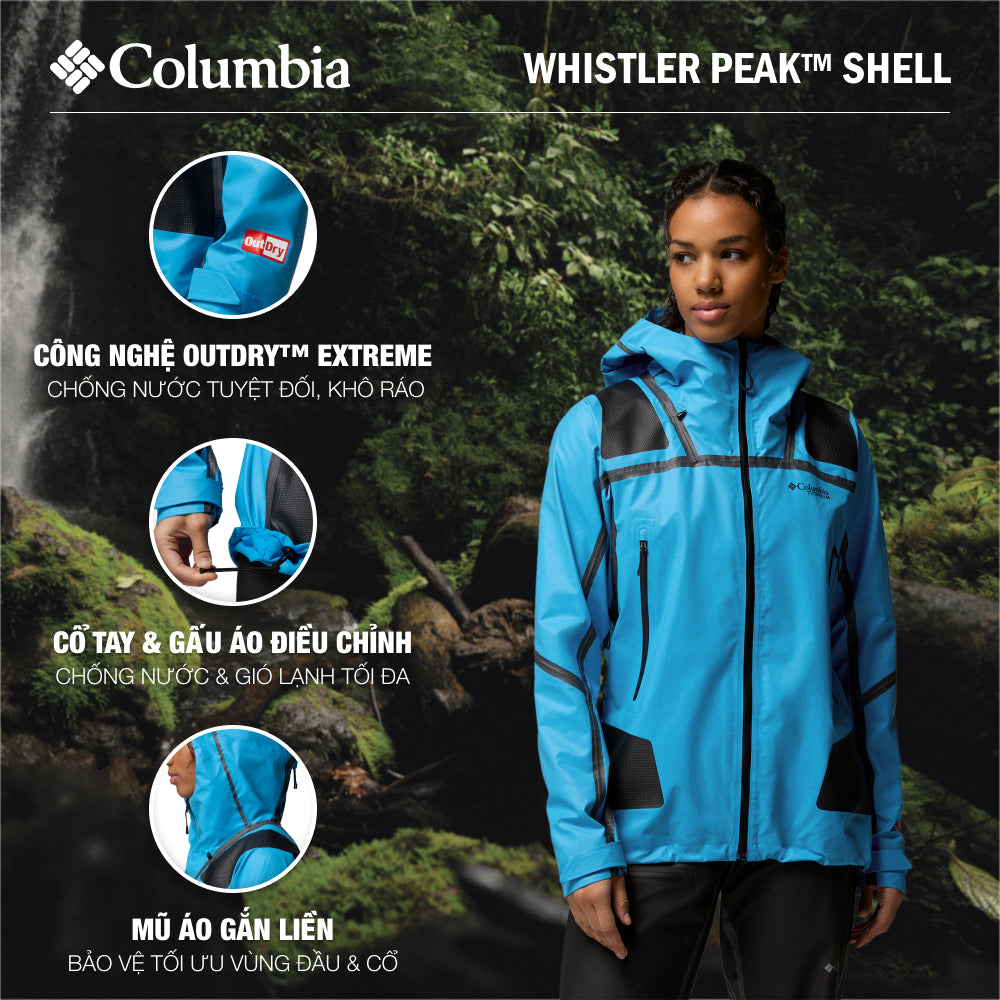 Áo Khoác Nữ Columbia Whistler Peak™ Shell - Xanh Dương - Supersports Vietnam