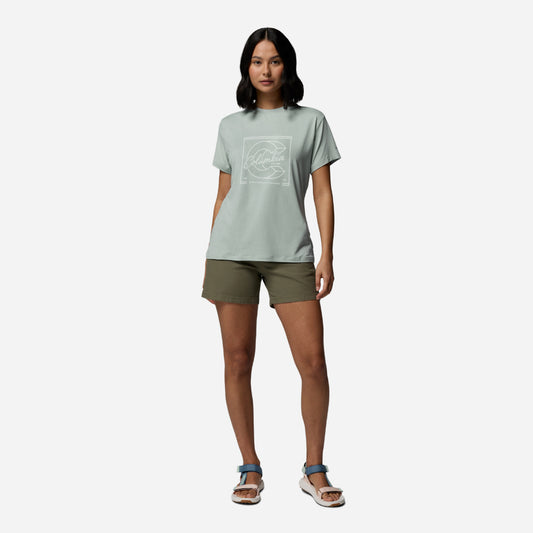 Áo Thun Nữ Columbia Parsons Point™ Short Sleeve Graphic - Xanh Mint - Supersports Vietnam