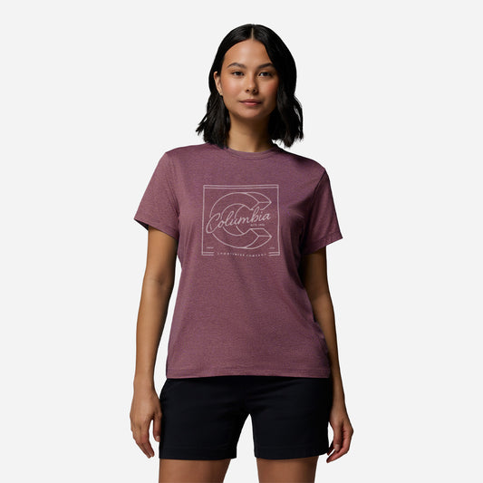 Áo Thun Nữ Columbia Parsons Point™ Short Sleeve Graphic - Tím - Supersports Vietnam