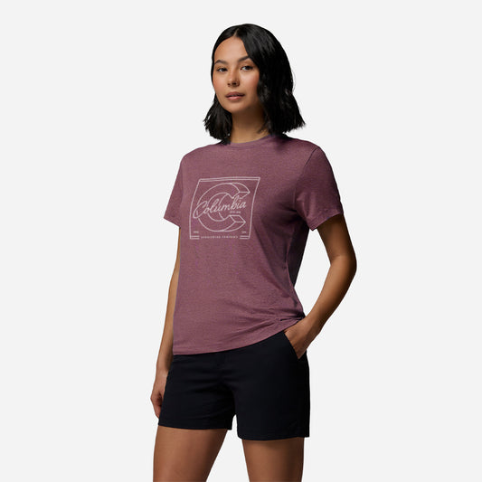 Áo Thun Nữ Columbia Parsons Point™ Short Sleeve Graphic - Tím - Supersports Vietnam