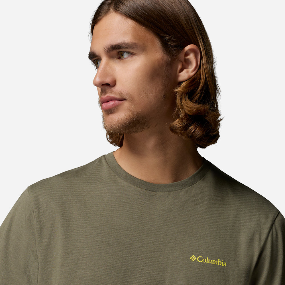 Áo Thun Nam Columbia Csc™ Outdoor Back Graphic - Xanh Quân Đội - Supersports Vietnam