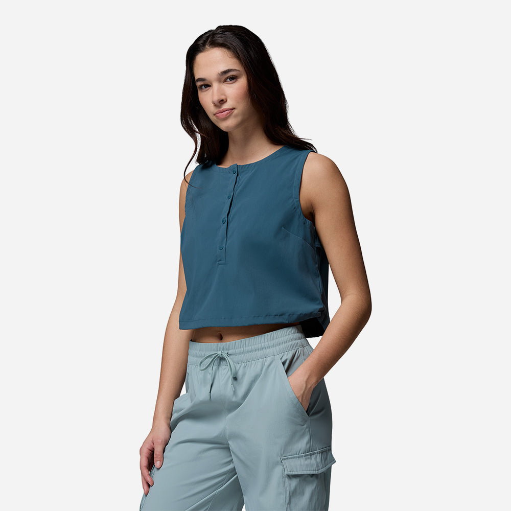 Áo Ba Lỗ Nữ Columbia Chill Creek™ Woven - Xanh Dương - Supersports Vietnam