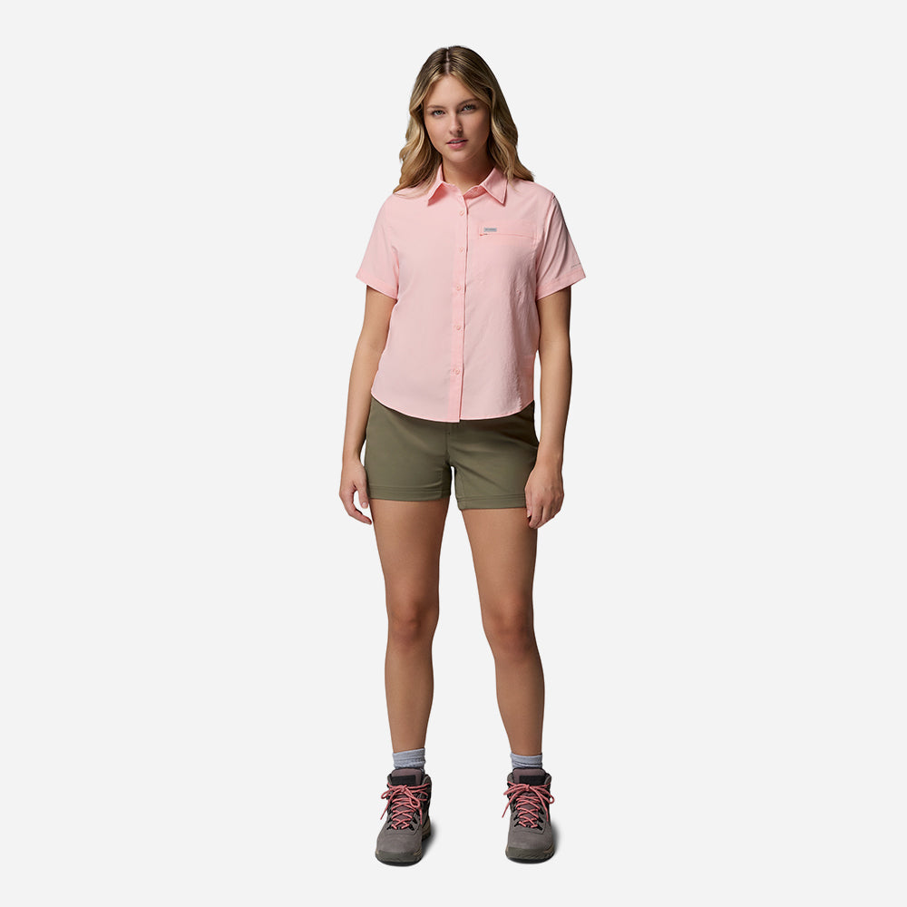 Áo Sơ Mi Nữ Columbia Silver Ridge™ Utility II Short Sleeve - Hồng - Supersports Vietnam