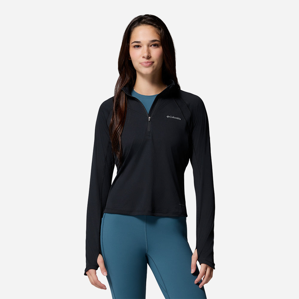 Áo Thun Nữ Columbia Stealth Spring™ Half Zip - Đen - Supersports Vietnam