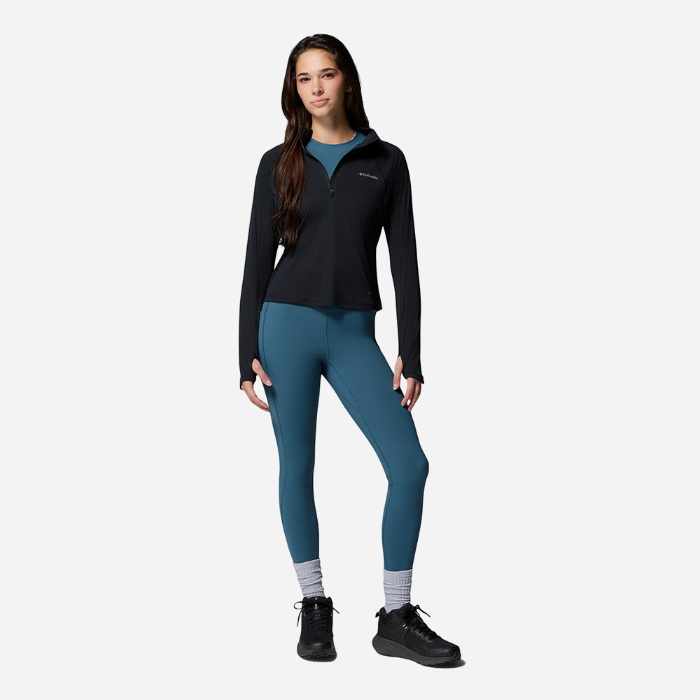 Áo Thun Nữ Columbia Stealth Spring™ Half Zip - Đen - Supersports Vietnam