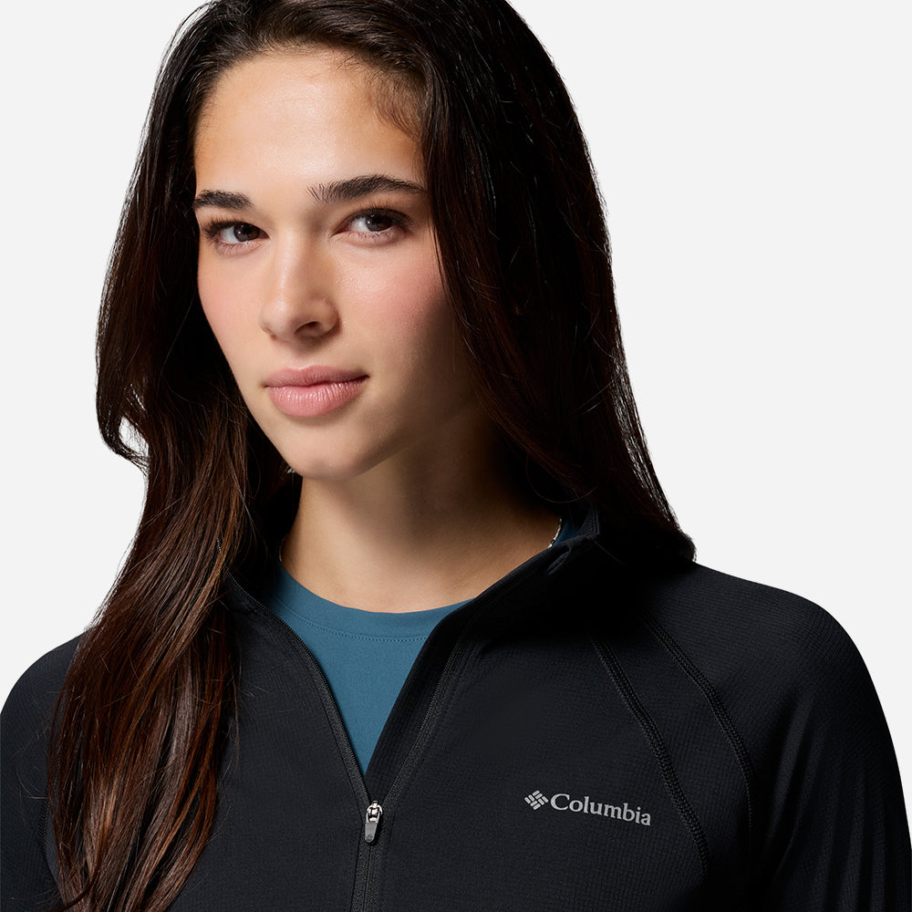 Áo Thun Nữ Columbia Stealth Spring™ Half Zip - Đen - Supersports Vietnam