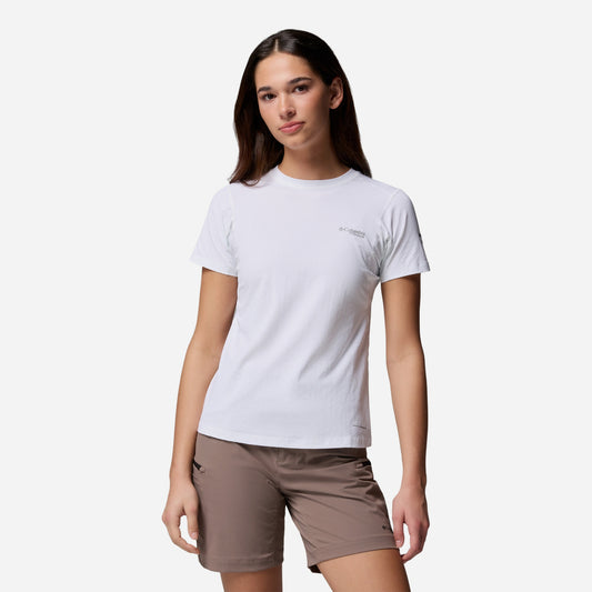 Áo Thun Nữ Columbia Diamond Peak Pro™ Short Sleeve - Trắng - Supersports Vietnam