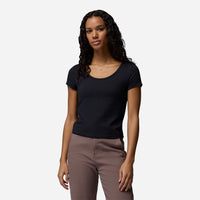 Áo Thun Nữ Columbia Pinetown Canyon™ Rib Short Sleeve - Đen - Supersports Vietnam