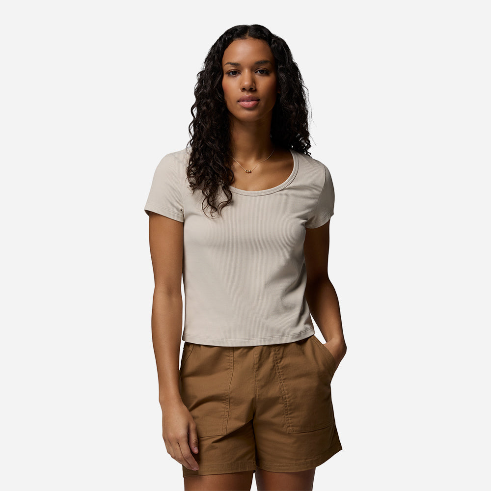 Áo Thun Nữ Columbia Pinetown Canyon™ Rib Short Sleeve - Be - Supersports Vietnam