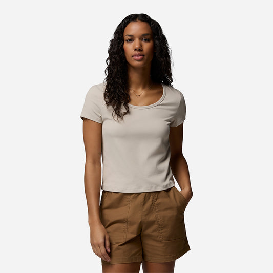 Áo Thun Nữ Columbia Pinetown Canyon™ Rib Short Sleeve - Be - Supersports Vietnam