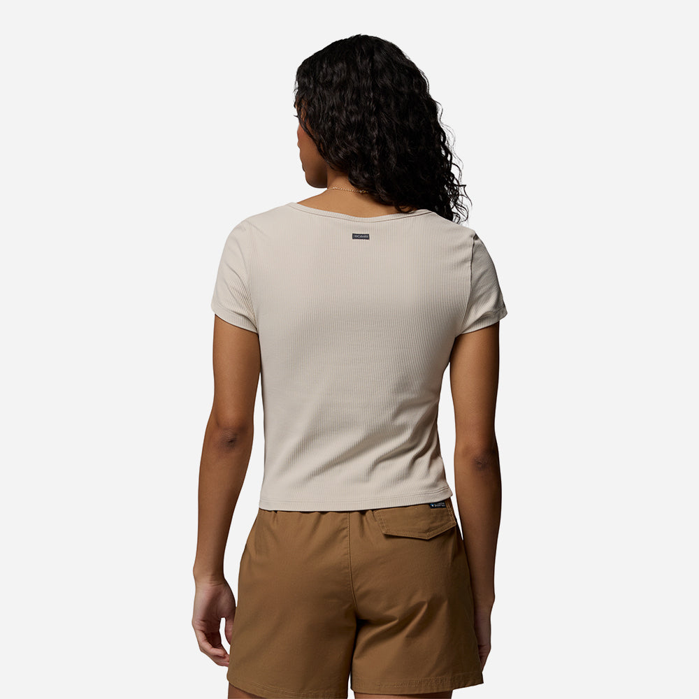 Áo Thun Nữ Columbia Pinetown Canyon™ Rib Short Sleeve - Be - Supersports Vietnam